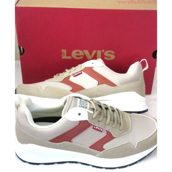 Levi's Men's Oats 2 Vegan Synthetic Casual Trainer Sneaker Tan Brown NIB - Picture 1 of 5